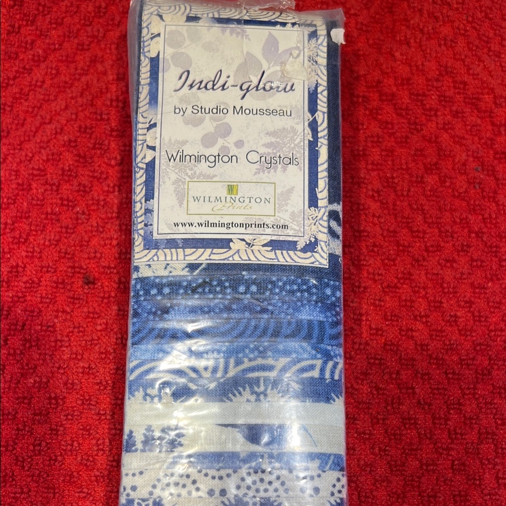 Wilmington Prints Blue and White  24 Fabric Strips Bundle 2.5in x 44in